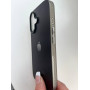 Чорний преміум чохол з яблучком для iPhone 16 